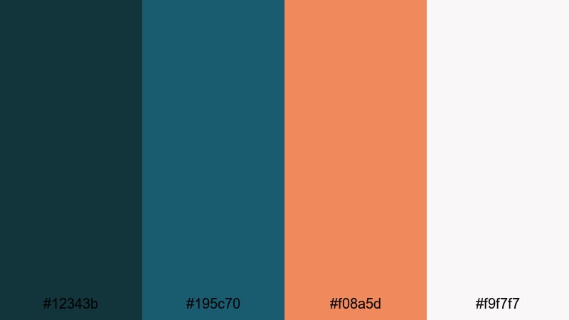 teal oxide grid blue rust color palette with hex codes