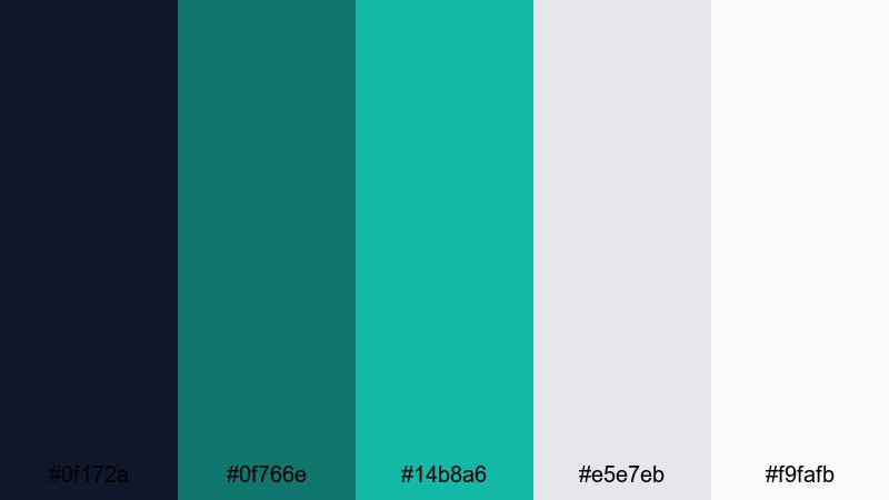 teal quartz studio teal magenta color palette with hex codes