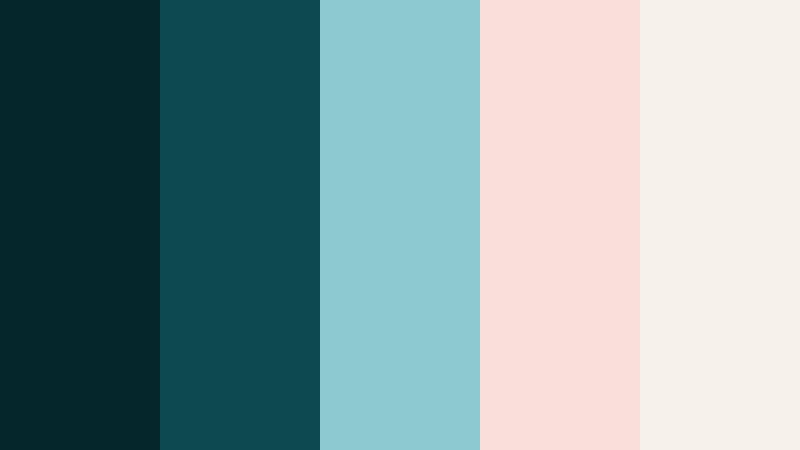 teal velvet serenity midnight teal color palette with hex codes