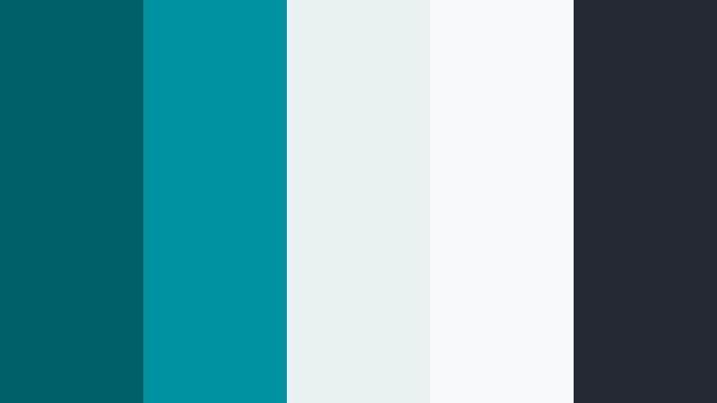 teal workspace focus deep teal blue color palette with hex codes