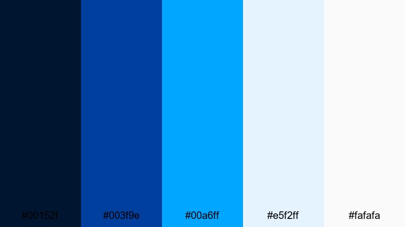 tech blueprint lines cobalt color palette with hex codes