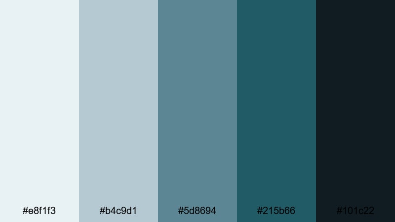 tech conference stage teal gray color palette with hex codes