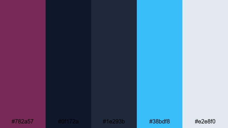 tech noir boysenberry boysenberry color palette with hex codes