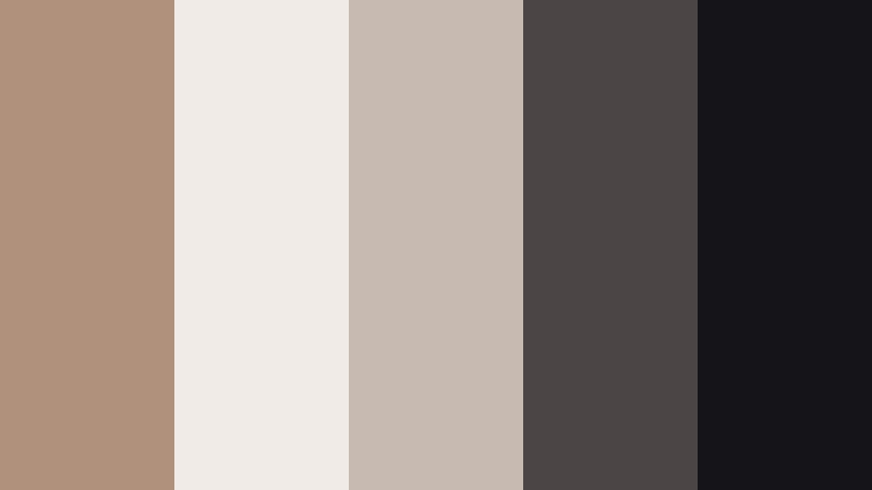 tech noir taupe warm taupe color palette with hex codes