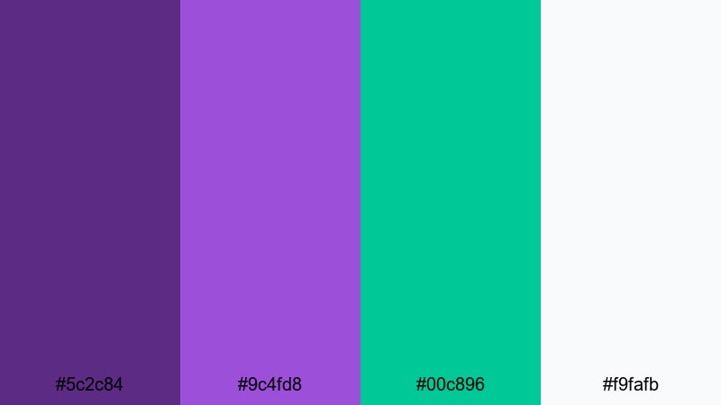 tech portfolio pop portfolio color palette with hex codes