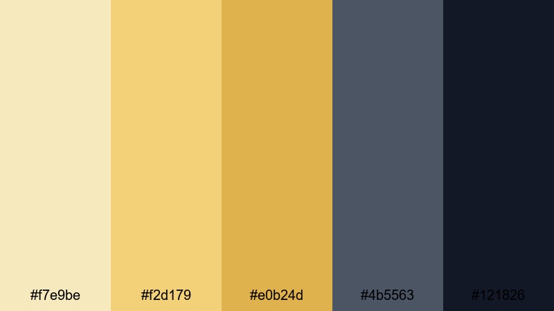 tech startup gleam pale gold color palette with hex codes