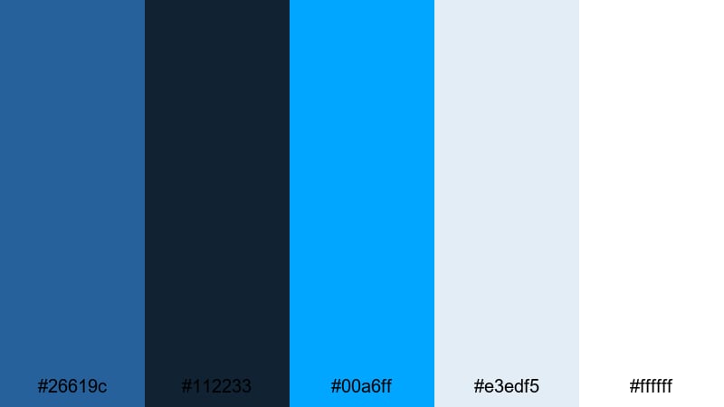 tech startup interface lapis lazuli color palette with hex codes