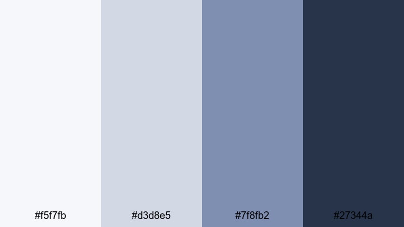 tech startup interface slate blue color palette with hex codes