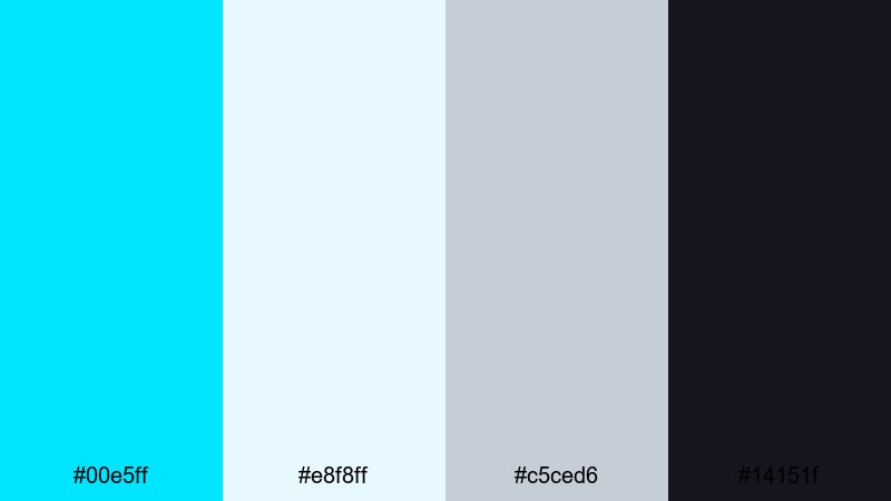 tech startup splash bright turquoise color palette with hex codes