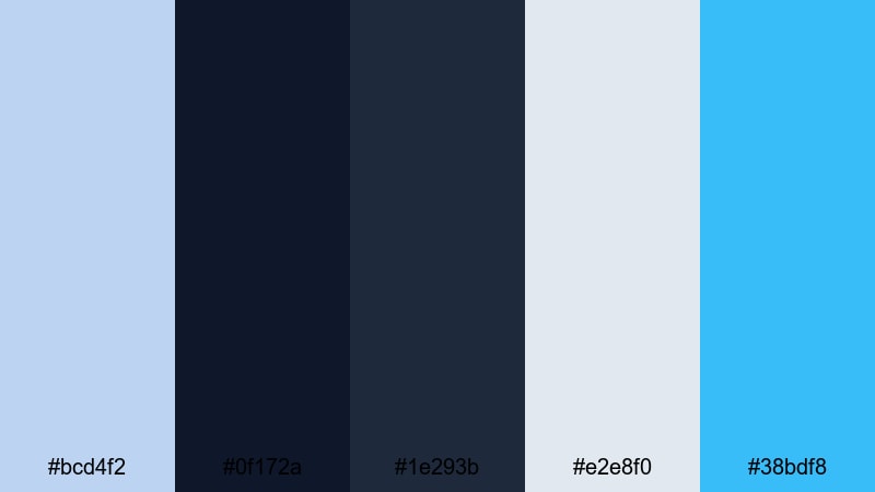 tech ui cool breeze columbia blue color palette with hex codes