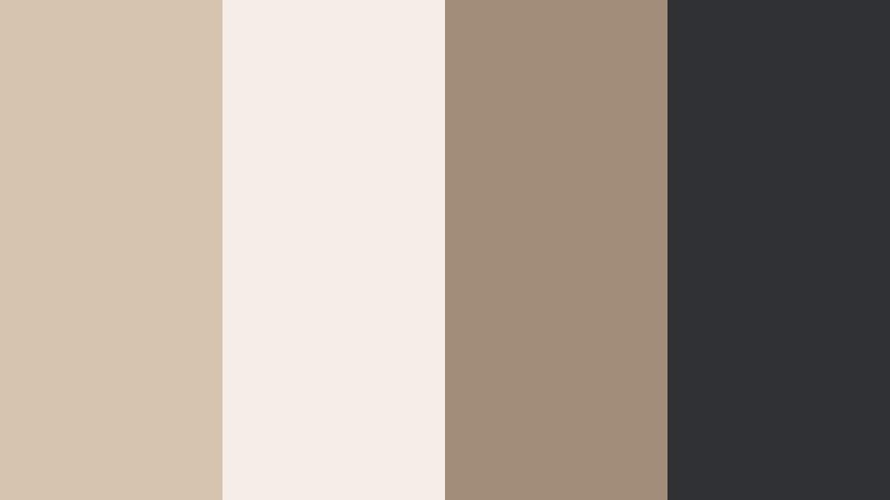tech warm neutral soft sand beige color palette with hex codes
