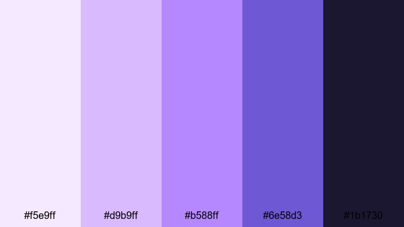 techno orchid gradient orchid color palette with hex codes