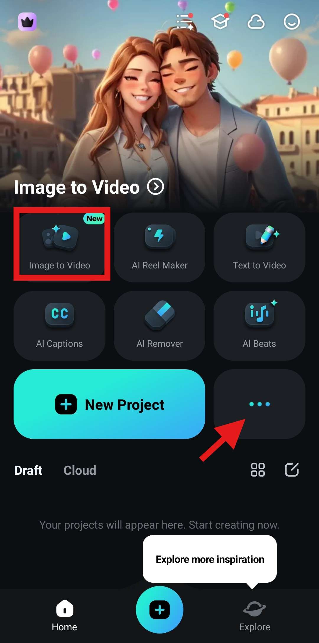 activate image to video feature filmora