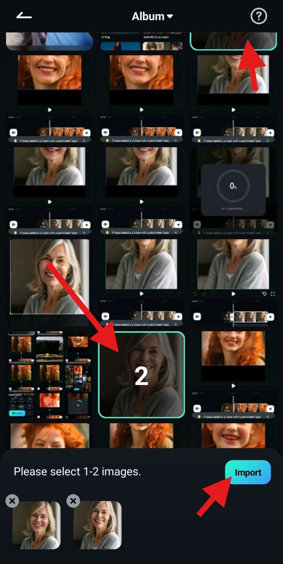 import images for image to video