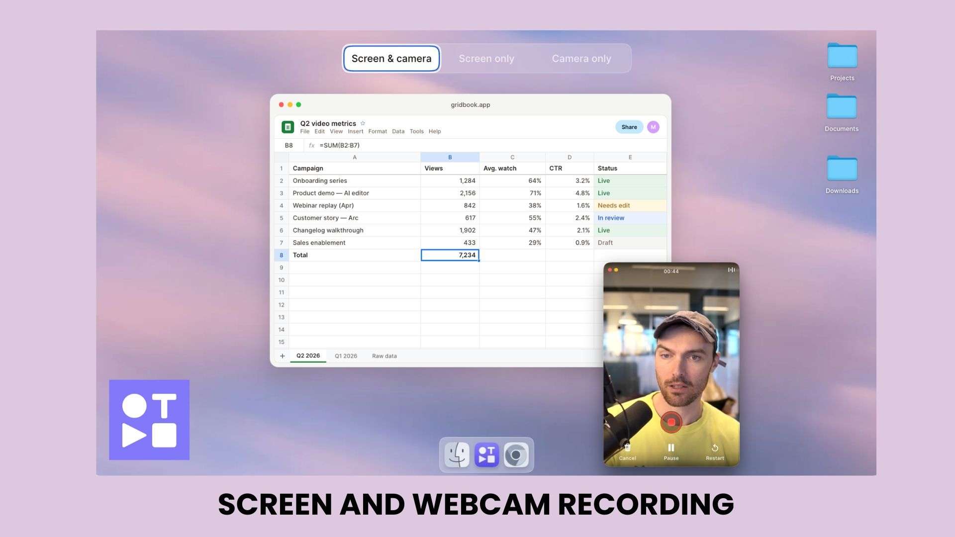 tella screen recording