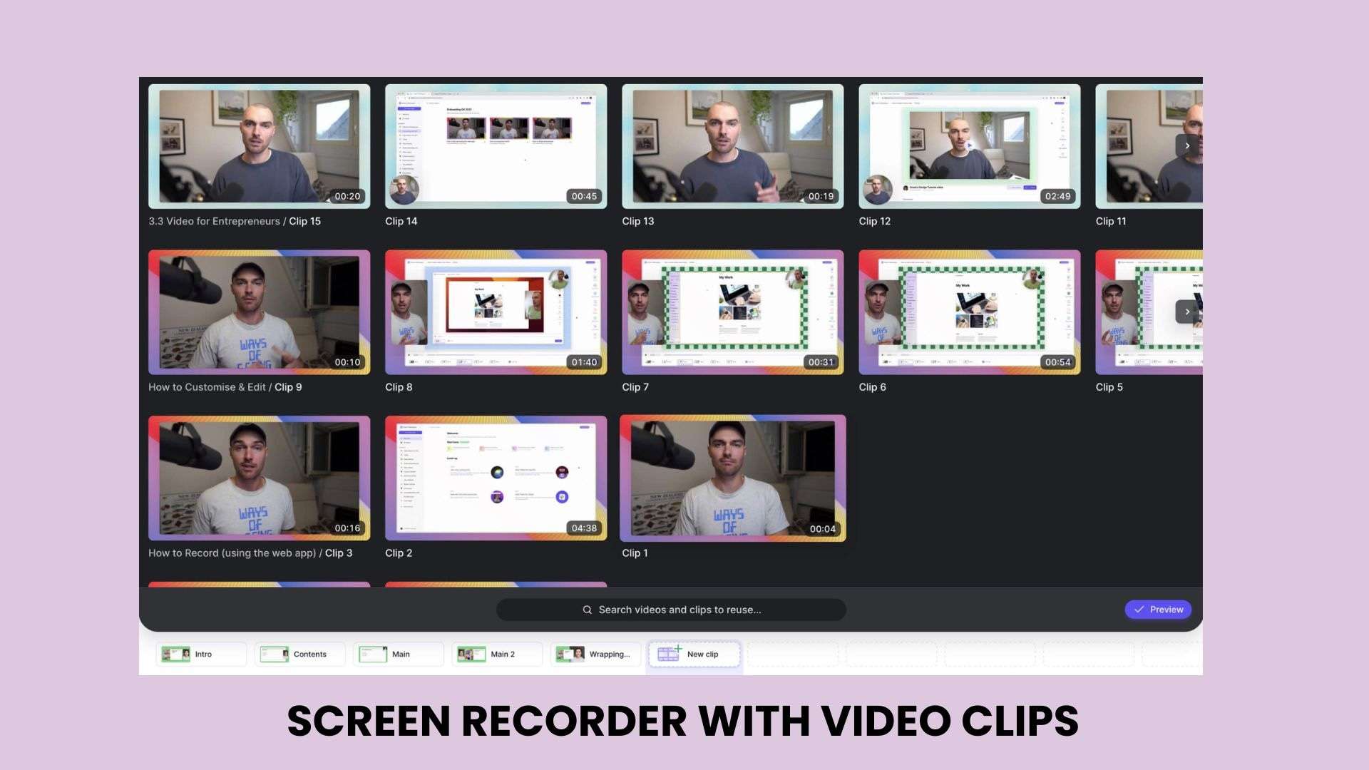 tella screen recorder video clips