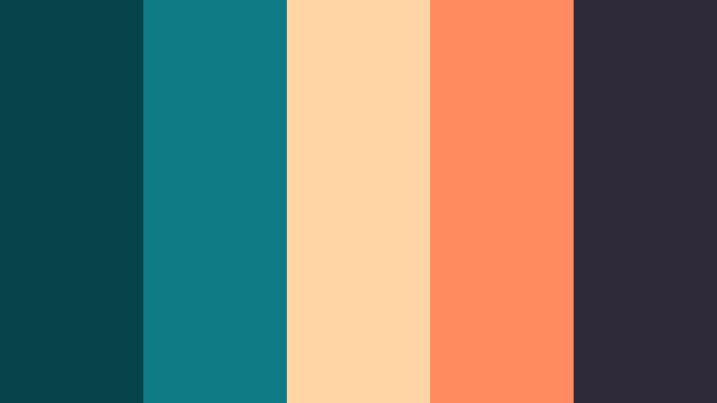 tempest skyline glow deep storm teal color palette with hex codes