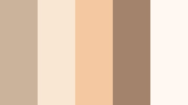 terrace brunch light seashore taupe color palette with hex codes