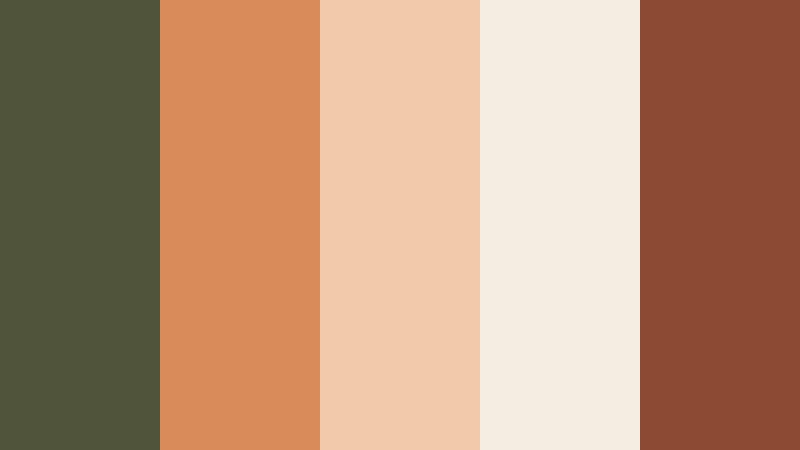 terracotta balcony sunset charred olive color palette with hex codes