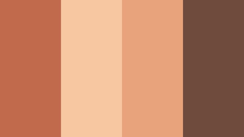 terracotta daydream copper glow color palette with hex codes