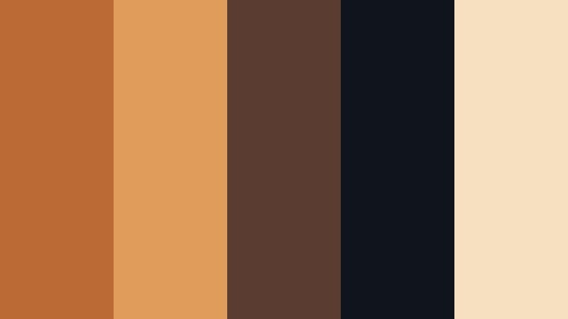 terracotta film grain sunbaked ochre color palette with hex codes