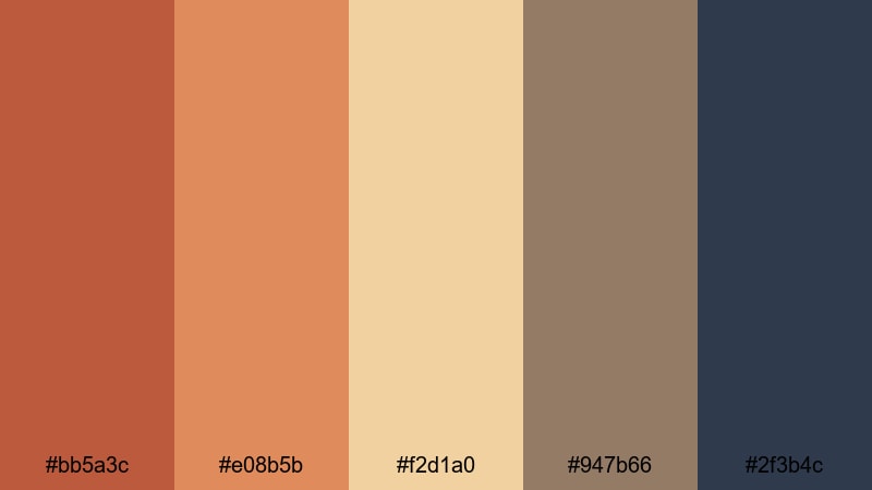 terracotta lantern glow moroccan color palette with hex codes