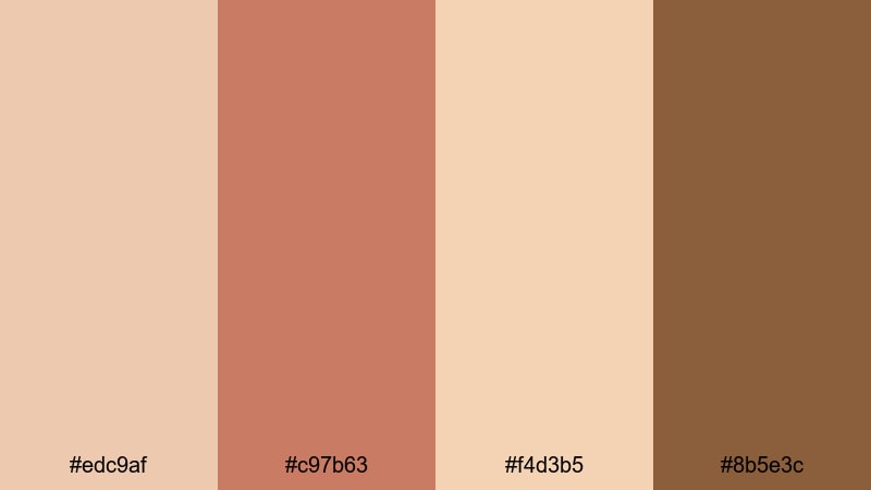 terracotta love story desert sand color palette with hex codes