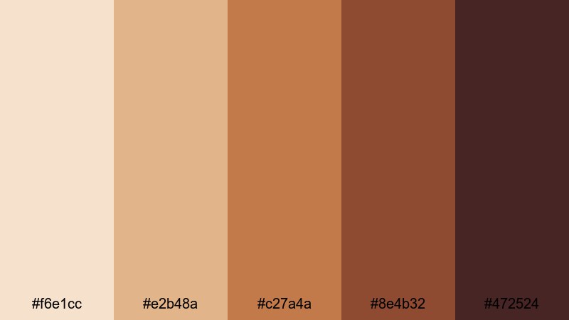 terracotta market day tan color palette with hex codes