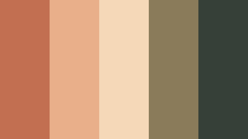 terracotta market stroll muted terracotta color palette with hex codes