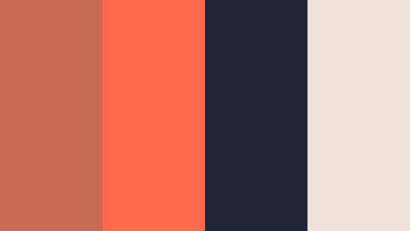 terracotta neon nights sunbaked clay color palette with hex codes
