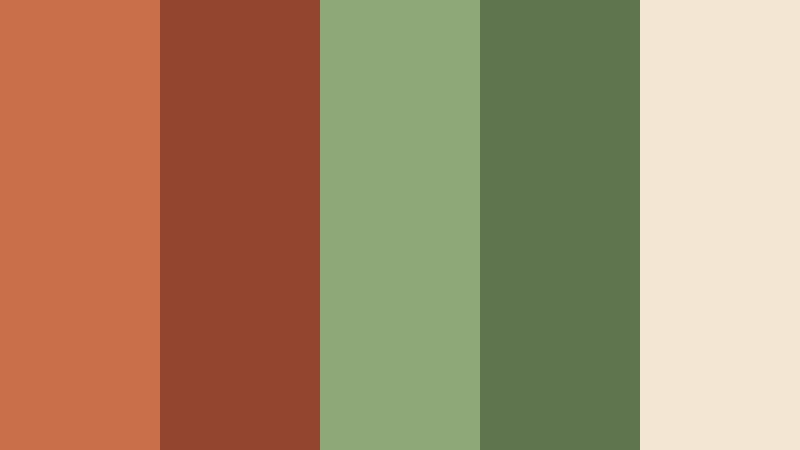 terracotta sage retreat complementary color color palette with hex codes