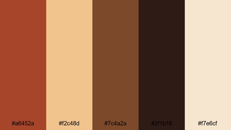 terracotta street market red rust color palette with hex codes