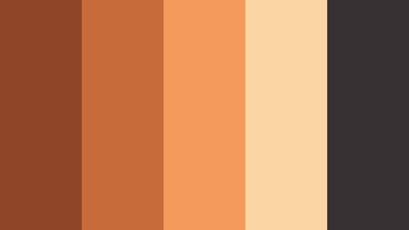 terracotta street stories burnt cinnamon color palette with hex codes
