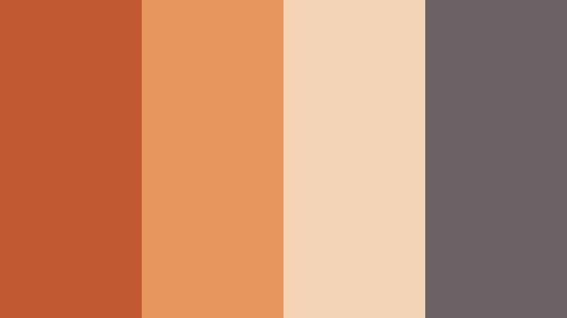 terracotta studio loft brick orange color palette with hex codes