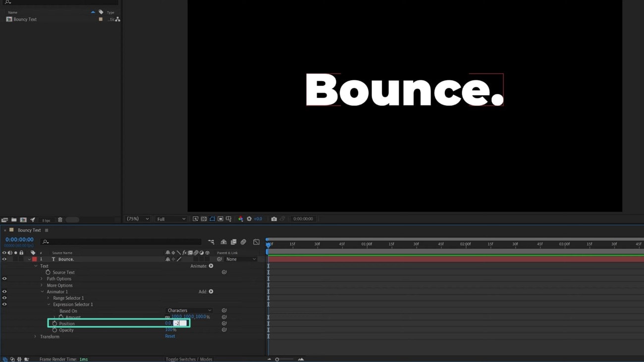 adjust position to finalize effect