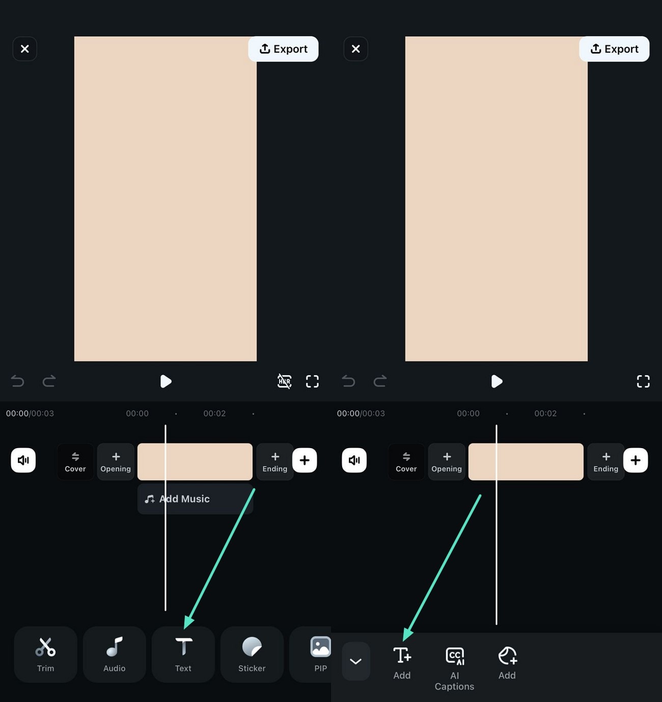 add text option to device