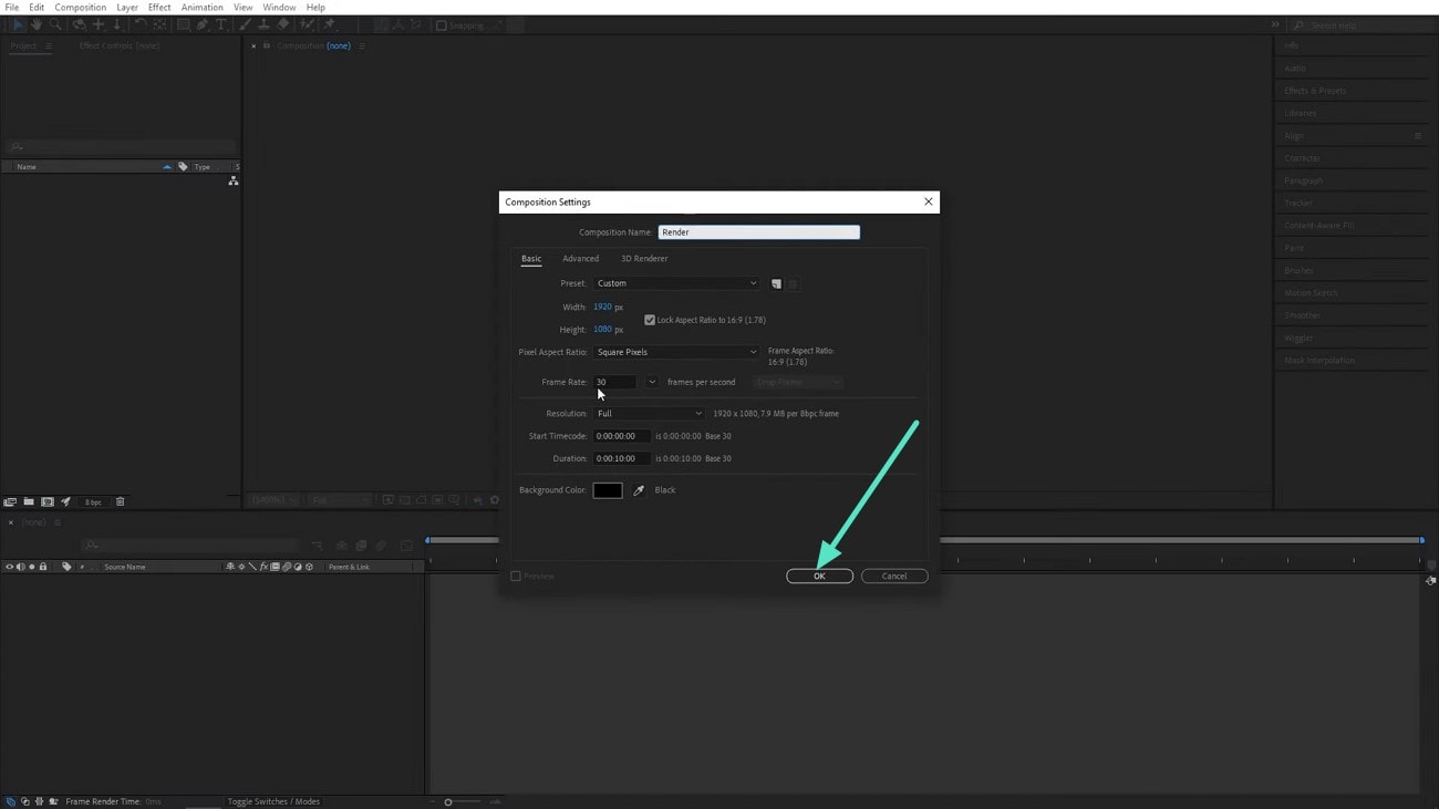 name composition and press ok