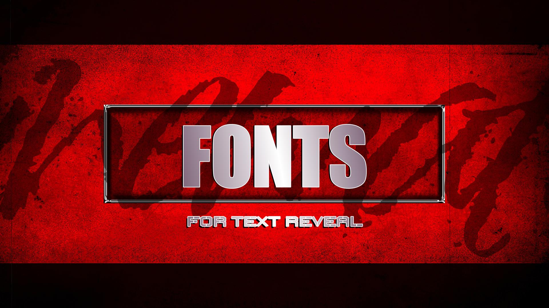 fonts for text reveal