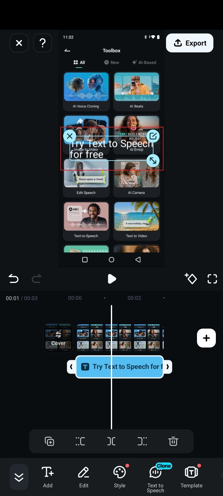 edit the text content