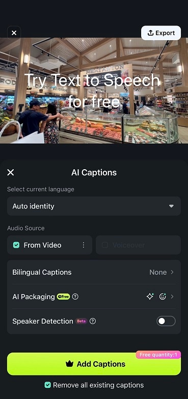 adding ai caption