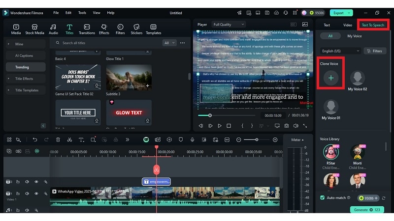 access voice clone tool