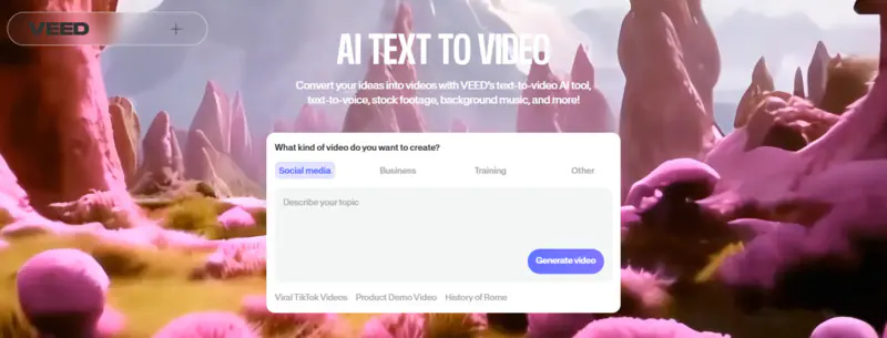 veed io online video text maker