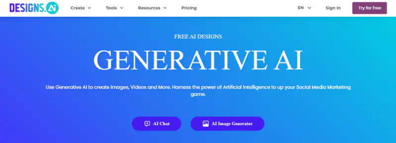 designs ai online video text maker