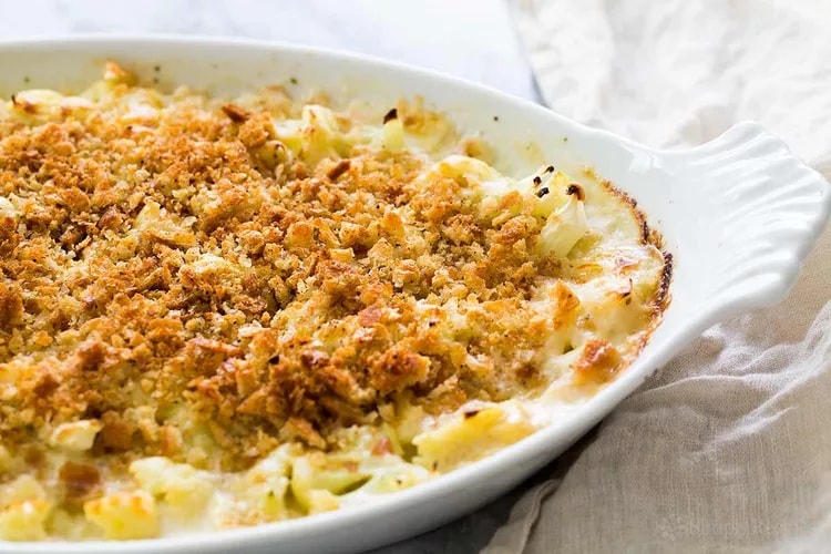 cauliflower gratin thanksgiving side dish