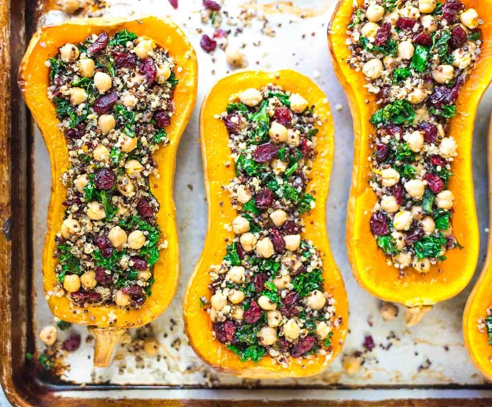stuffed squash thanksgiving dinner option