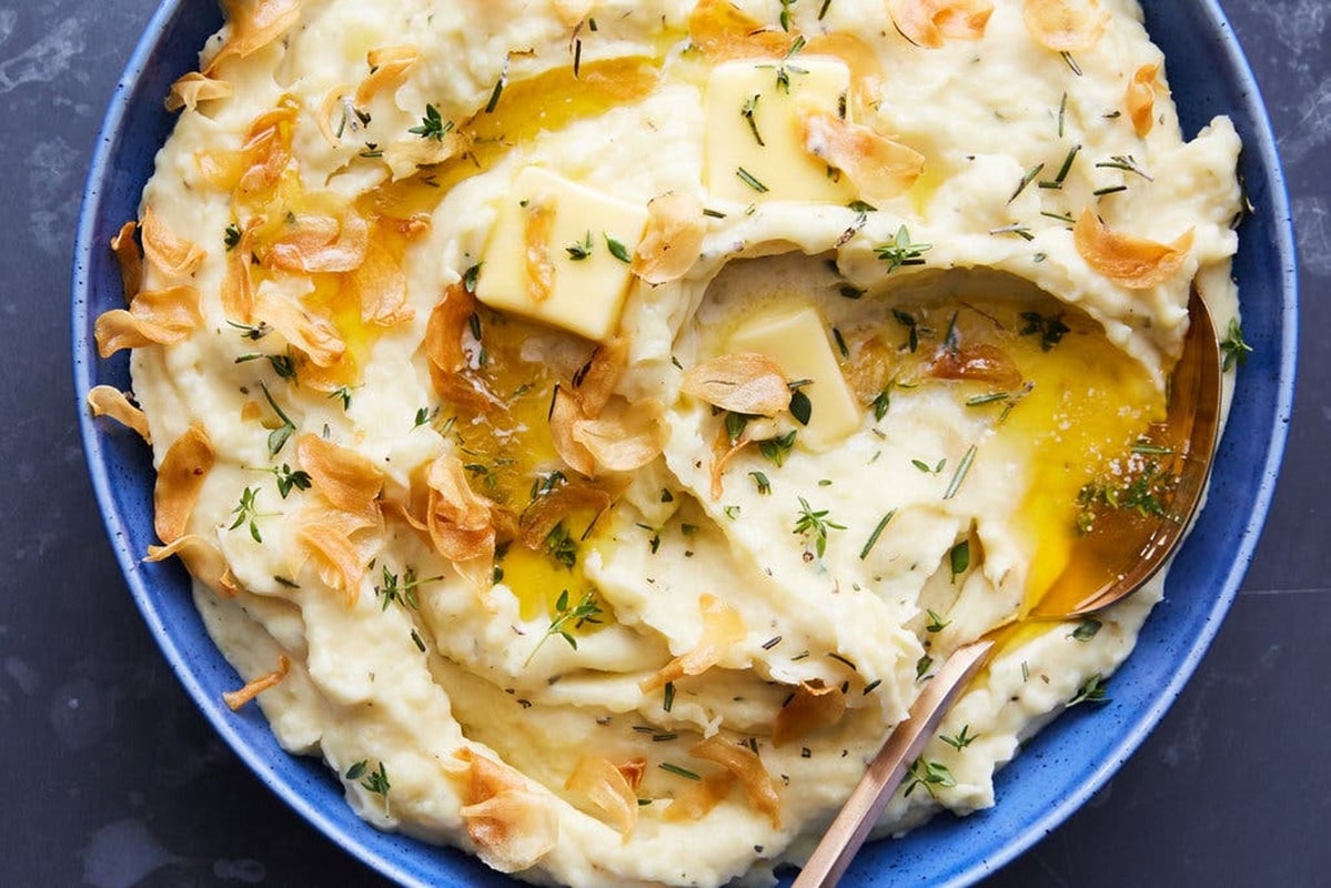 garlic mashed potatoes thanksgiving side dish