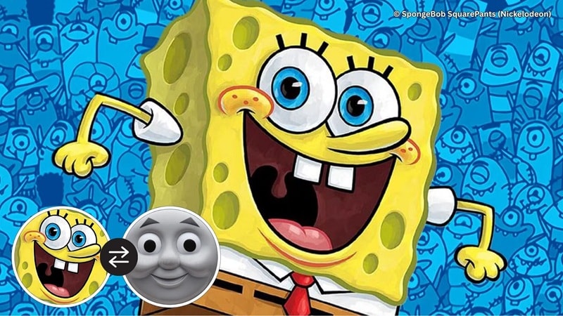 face swap thomas with spongebob