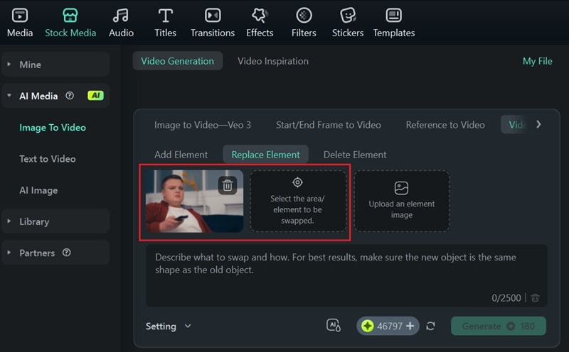 upload base video as source