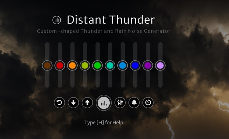 mynoise thunderstorm as thunderstorm generator