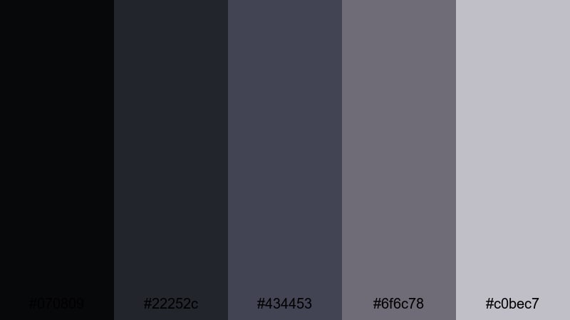 thunderstorm over quad dark academia color palette with hex codes